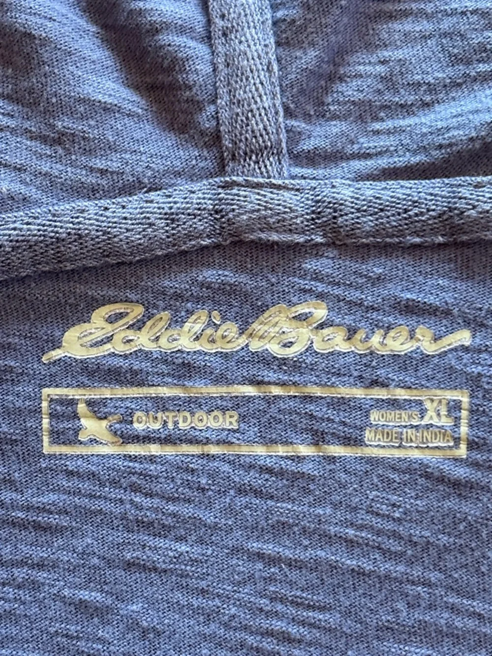 Pretty Eddie Bauer Periwinkle Blue Hoodie with embroidered detailing. - Picture 4 of 5